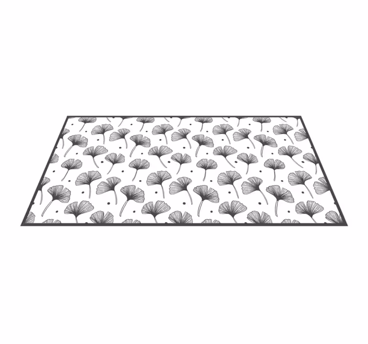 Ginkgo Leaf Inspiration nature vinyl rug - TenStickers