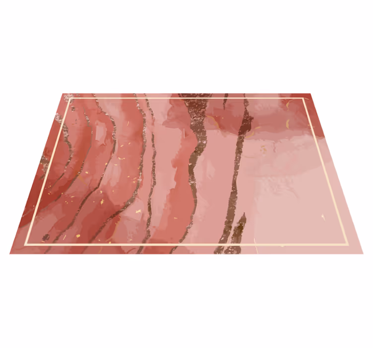 Elegant Pink Swirls marble vinyl rug - TenStickers