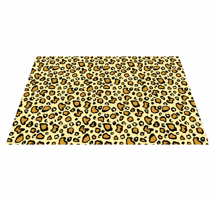 LEOPARD PATTERN PLAYFUL animal print vinyl rug - TenStickers