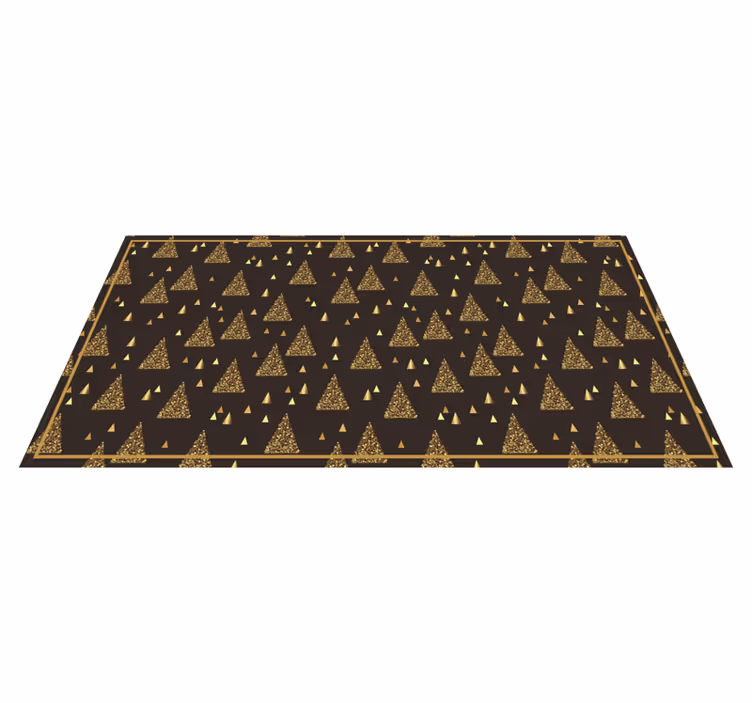Festive Triangle Patterns Christmas vinyl rug - TenStickers