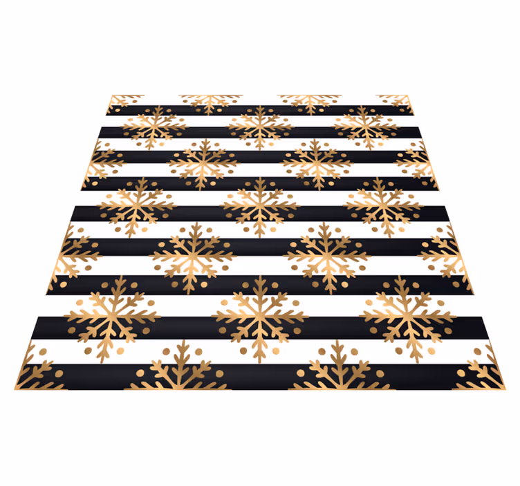 Elegant snowflake pattern Christmas vinyl rug - TenStickers