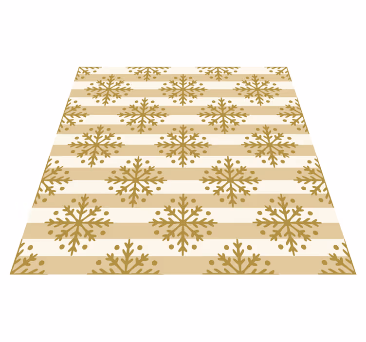 Snowflake Stripes Christmas vinyl rug - TenStickers