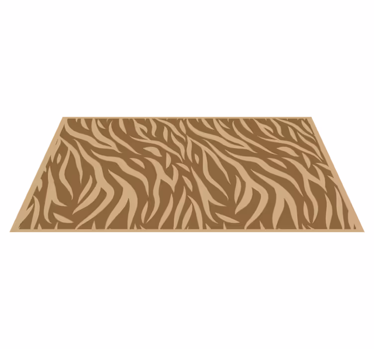 Brown zebra patterns animal print vinyl rug - TenStickers
