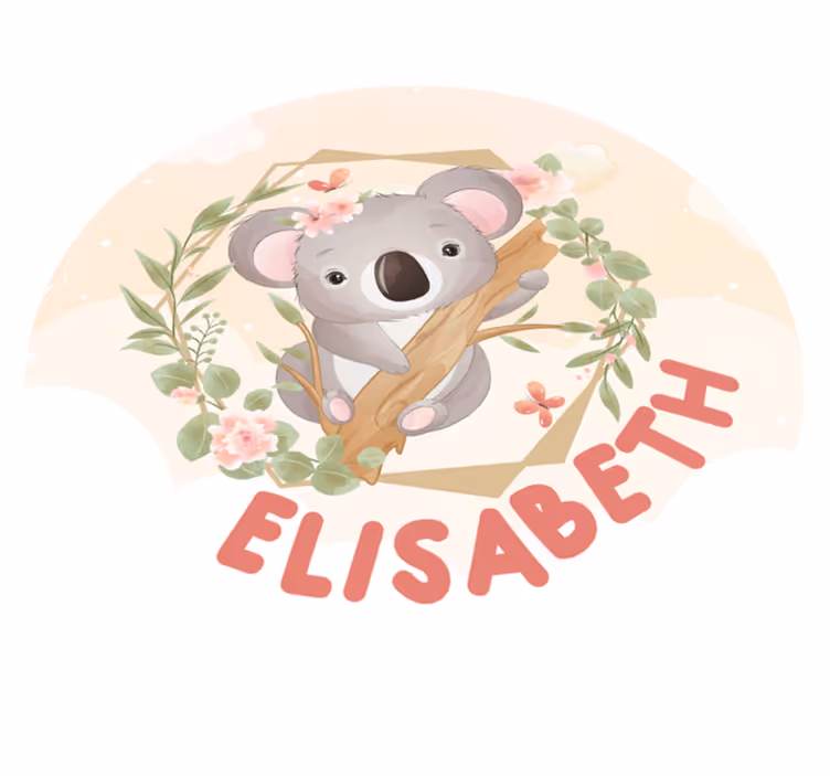 Custom vinyl rug cute koala design - TenStickers