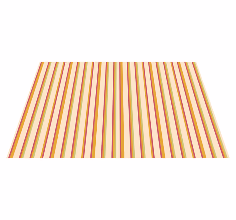 Striped vinyl rug in multi-striped elegance - TenStickers