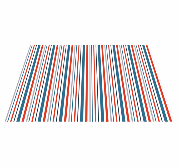 Vibrant striped pattern striped vinyl rug - TenStickers