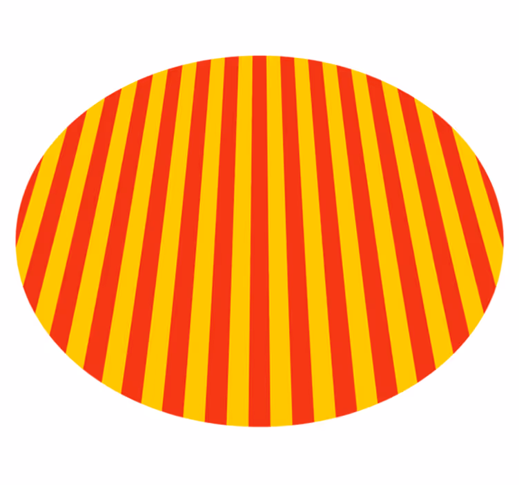 Striped vinyl rug vibrant striped display - TenStickers