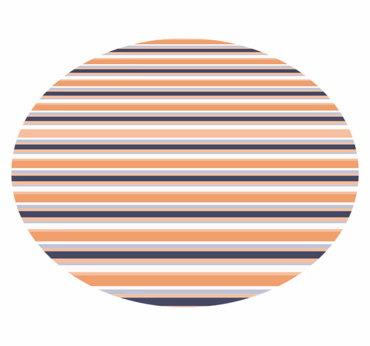 Striped Round Emblem striped vinyl rug - TenStickers