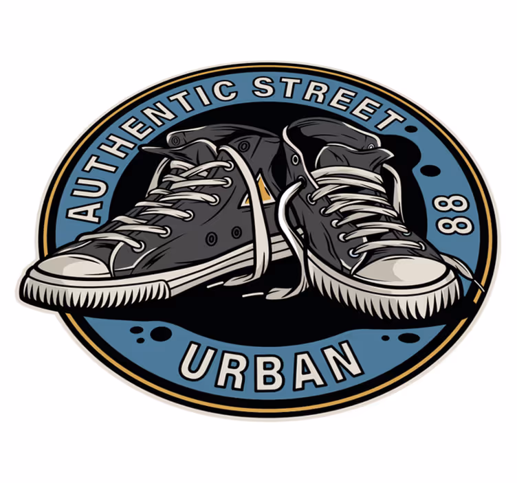 80s converse shoes illustration  vintage rug - TenStickers
