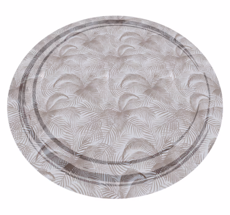 Botanical Overlay floral vinyl rug - TenStickers