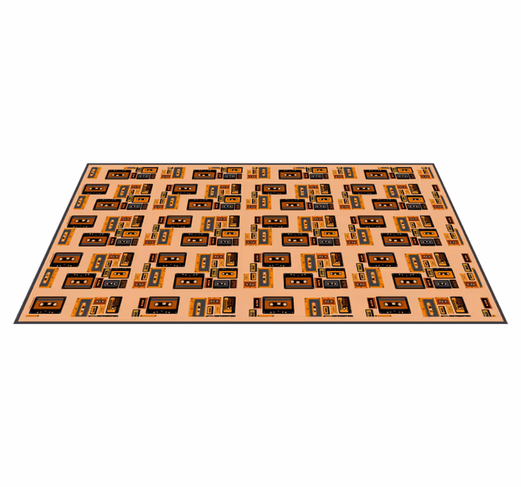 Vintage Cassette Tapes kids vinyl rug - TenStickers