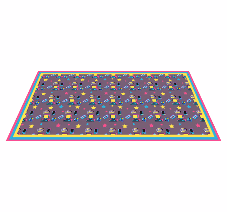 Colorful Tech Toys kids vinyl rug - TenStickers