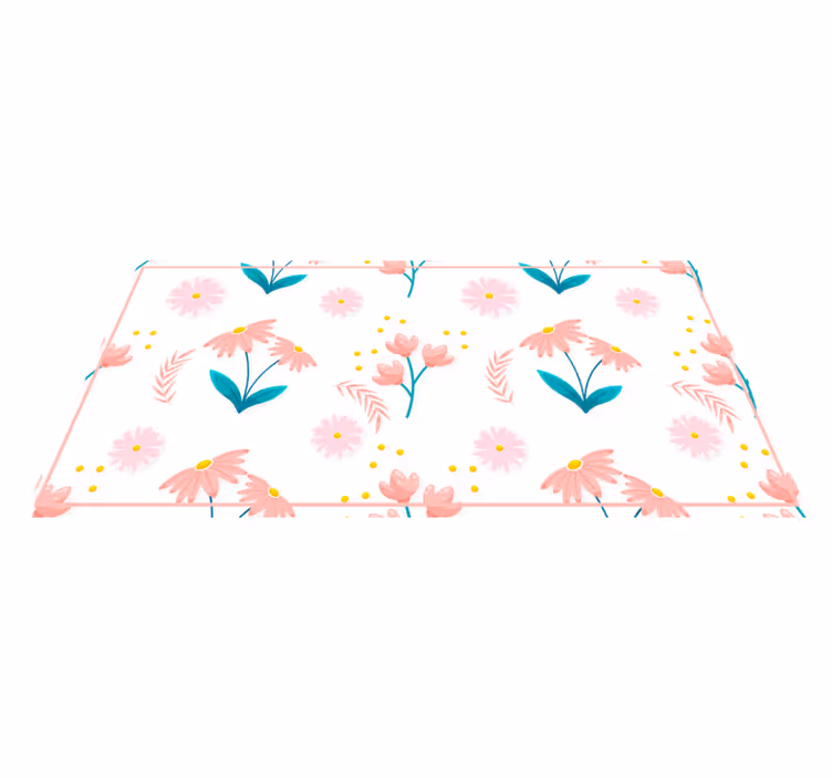 Floral spring bloom floral vinyl rug - TenStickers