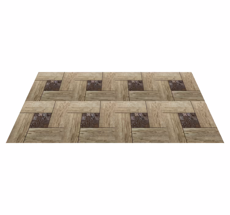 Textured Pattern wood effect vinyl rug - TenStickers