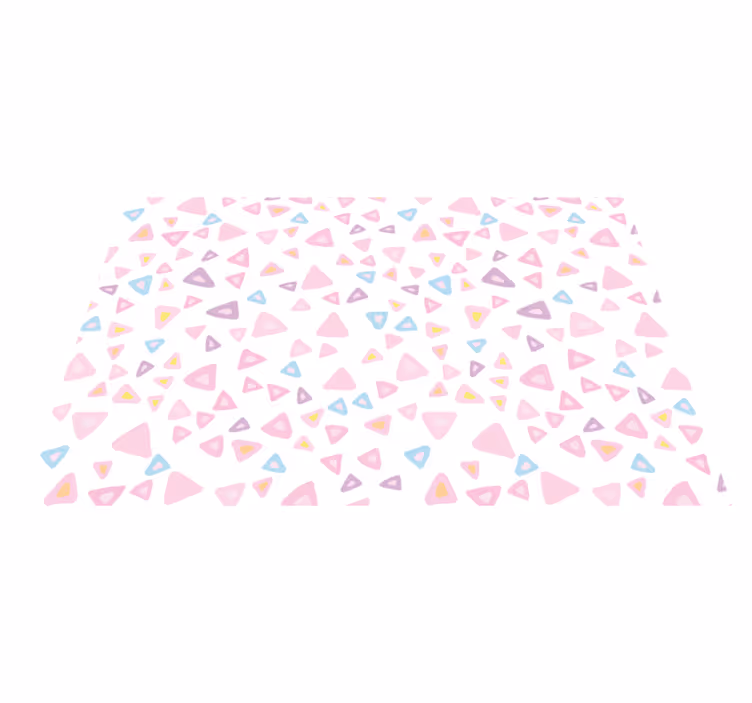 Colorful Triangular Elements kids vinyl rug - TenStickers