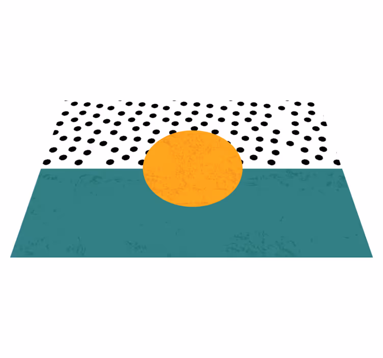 Abstract colourful dots living room rug - TenStickers