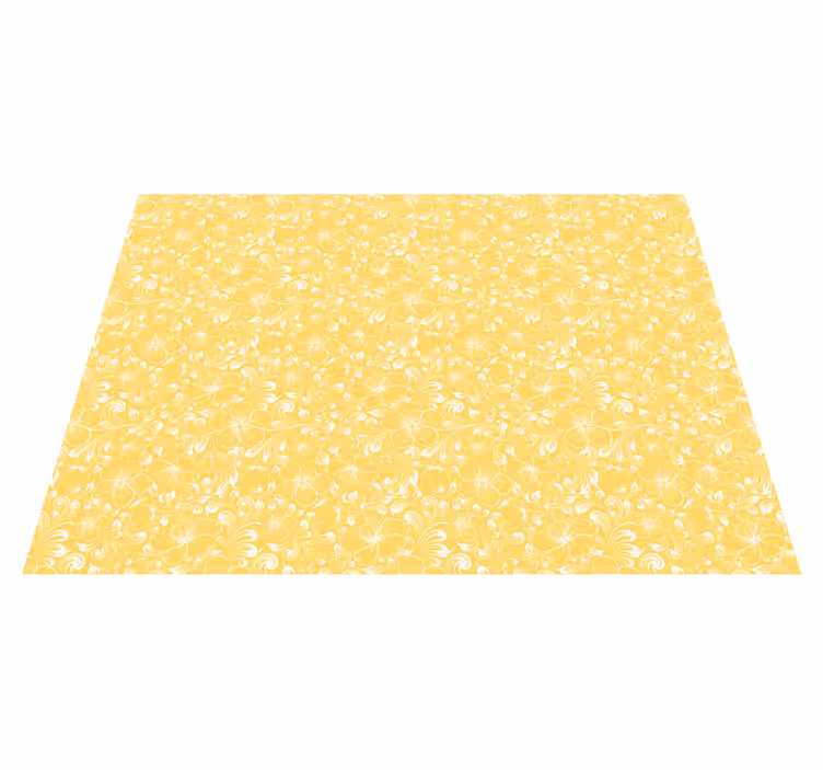 Floral Patterned Design floral vinyl rug - TenStickers