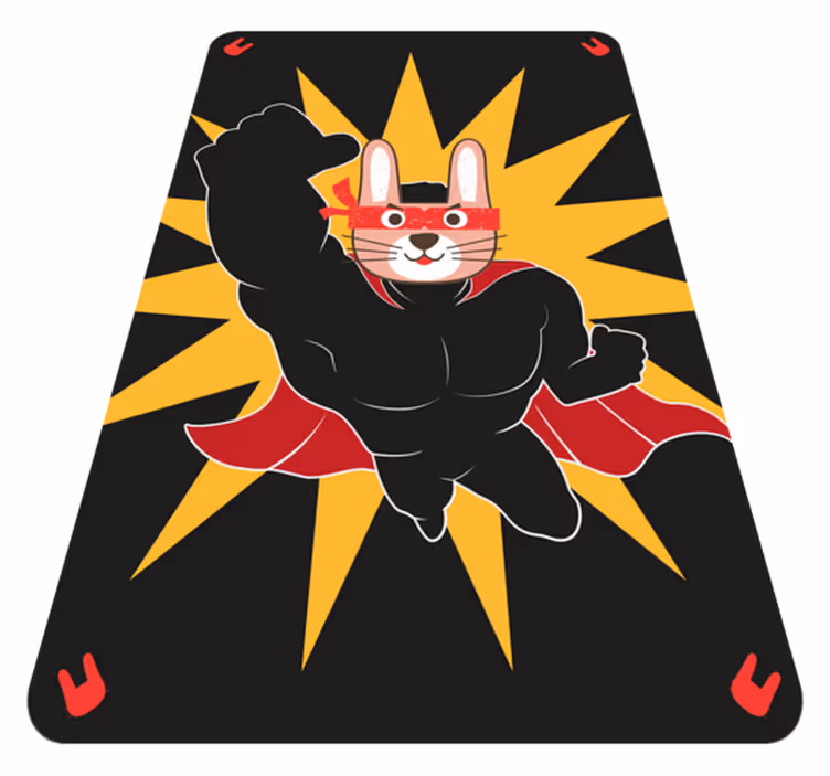 Superhero Bunny Adventure playroom carpet - TenStickers