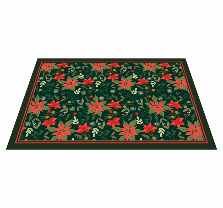 Leaves Xmas-decor Christmas vinyl rug - TenStickers