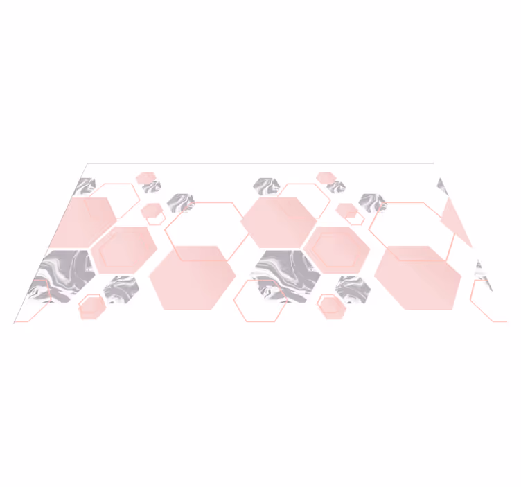 Marbled Hexagons mosaic floor tiles - TenStickers