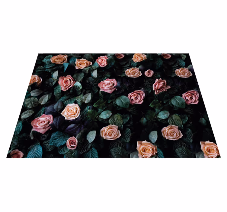 Floral Botanic Imagery flower rug - TenStickers