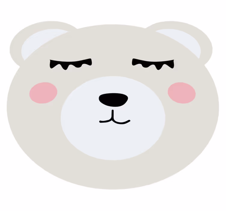 Bear Face Design playroom carpet - TenStickers