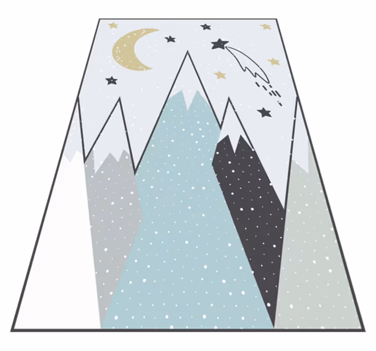 Mountainous Night Sky playroom carpet - TenStickers