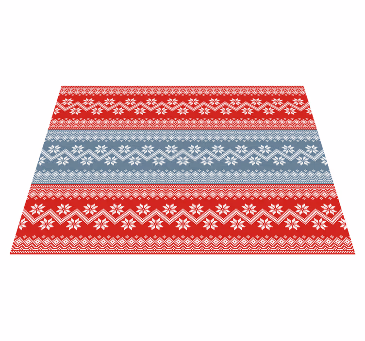 Festive Nordic Pattern Christmas carpet runner - TenStickers