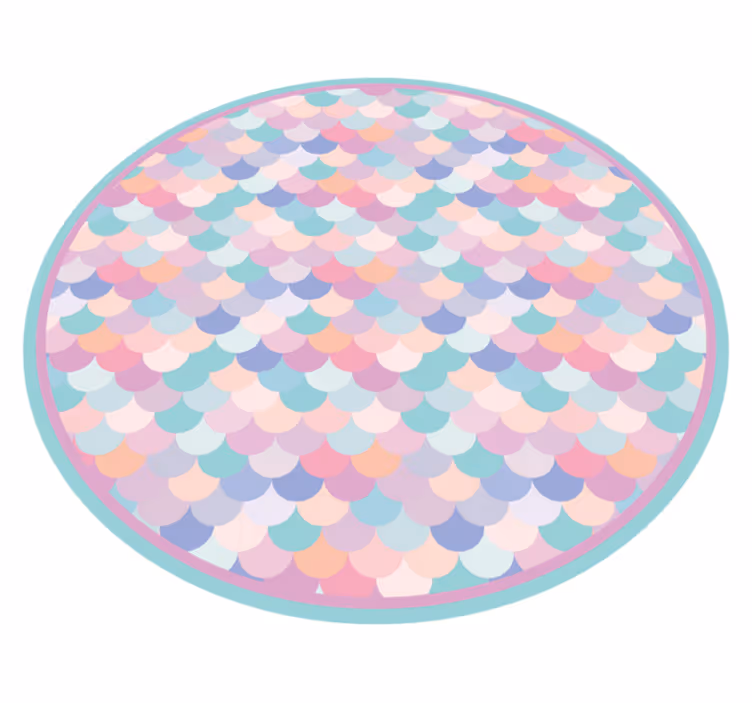 Mermaid Scale Pattern striped runner rug - TenStickers