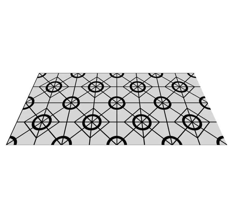 Geometric Vinyl Design geometric vinyl rug - TenStickers