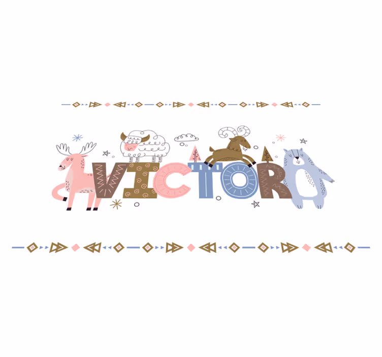 Personalized Alpaca Theme custom vinyl rug - TenStickers