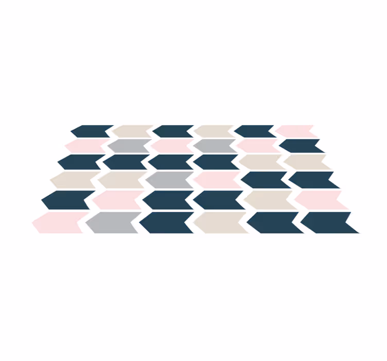 Stylish Geometric Pattern geometric vinyl rug - TenStickers