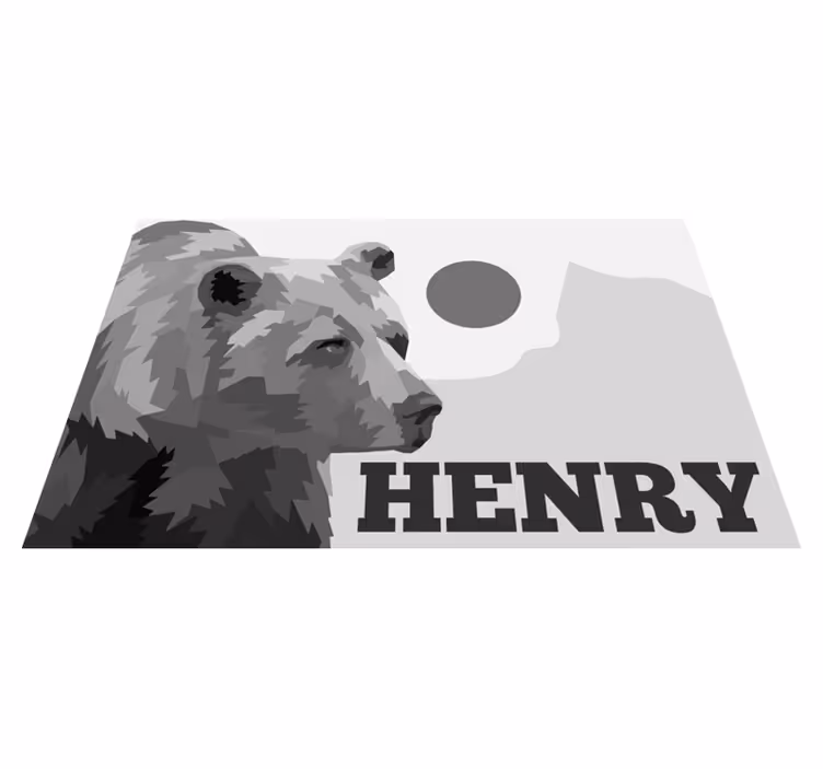 Customizable Bear custom vinyl rug - TenStickers