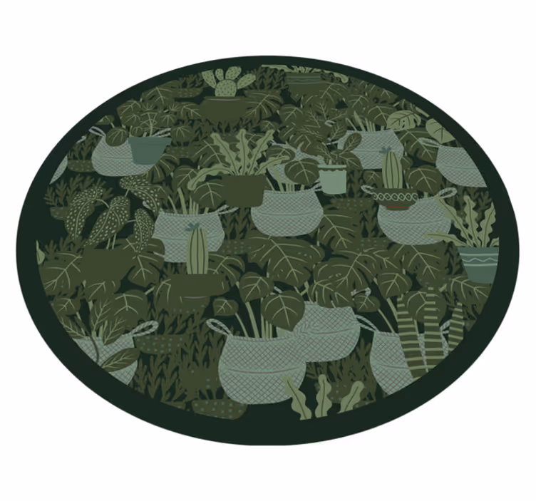 Botanical Illustration floral vinyl rug - TenStickers