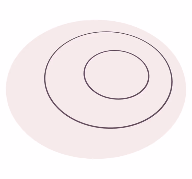 Minimalist Circular Design minimal vinyl rug - TenStickers