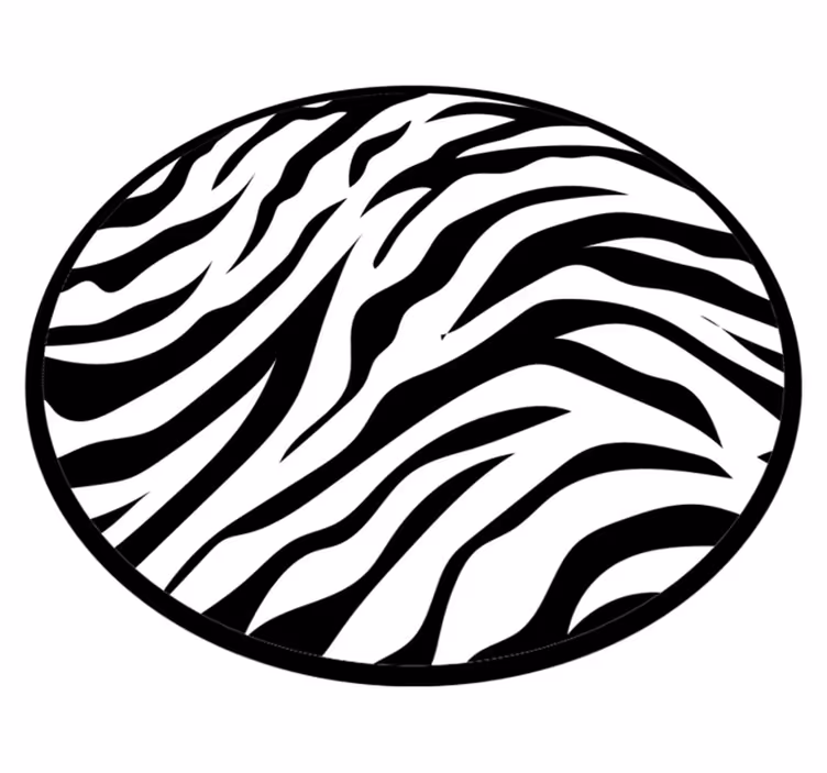 Abstract black and white pattern minimal rug - TenStickers