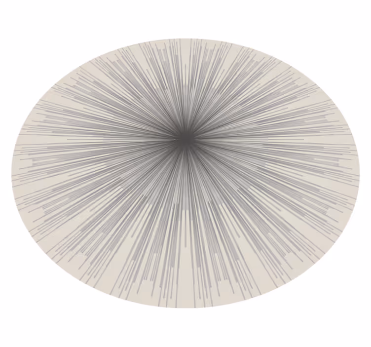 Geometric Burst Circular Design minimalist rug - TenStickers