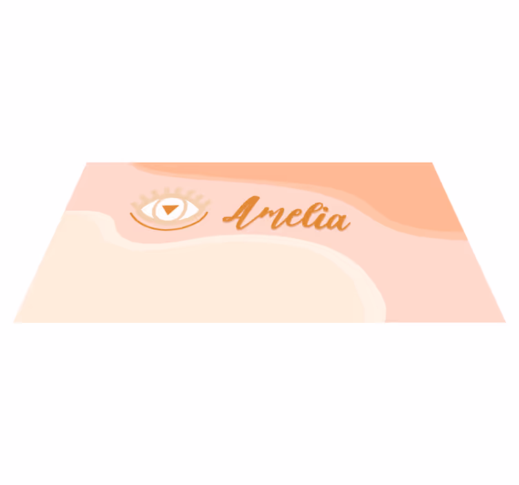 Custom Eye Name Design custom vinyl rug - TenStickers
