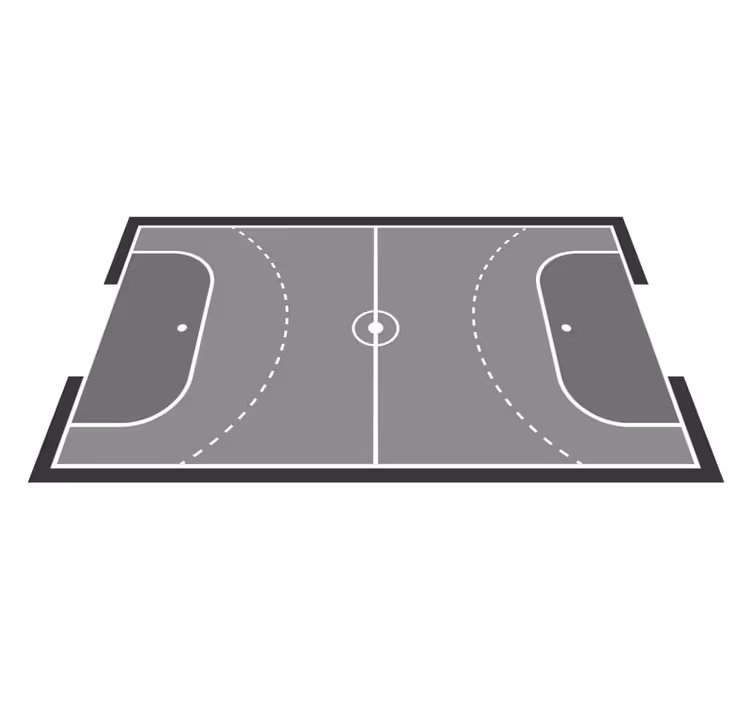 Handball court design game vinyl rug - TenStickers