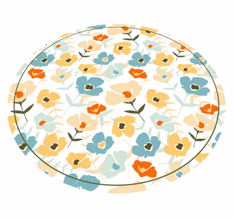 Watercolor FlowersWatercolor Flowers nature rug - TenStickers