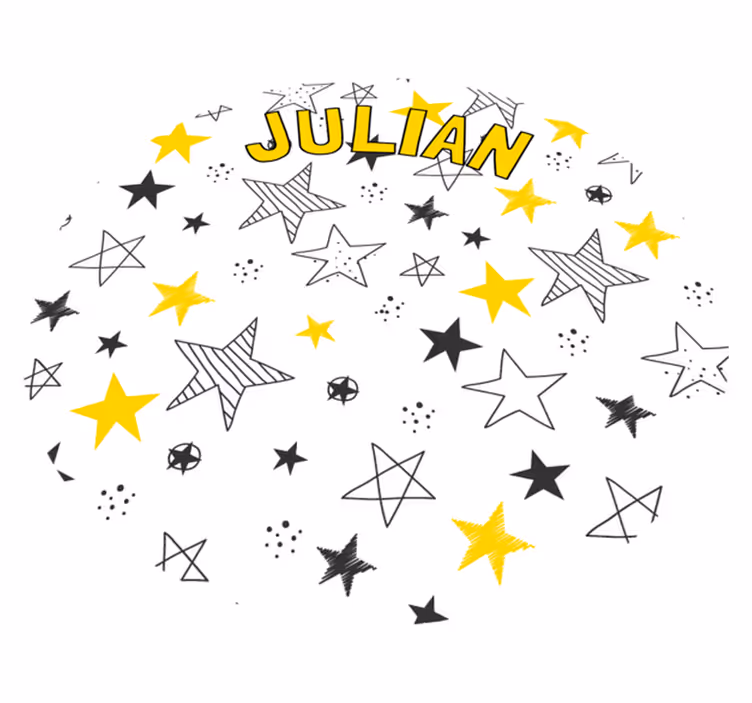 Custom Starry Theme custom vinyl rug - TenStickers