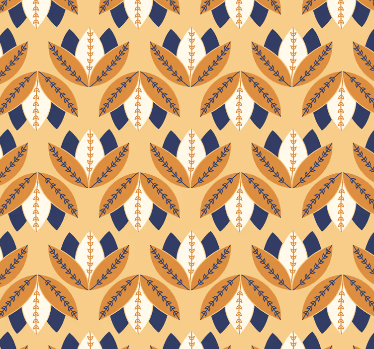 abstract floral pattern floral wallpaper - TenStickers