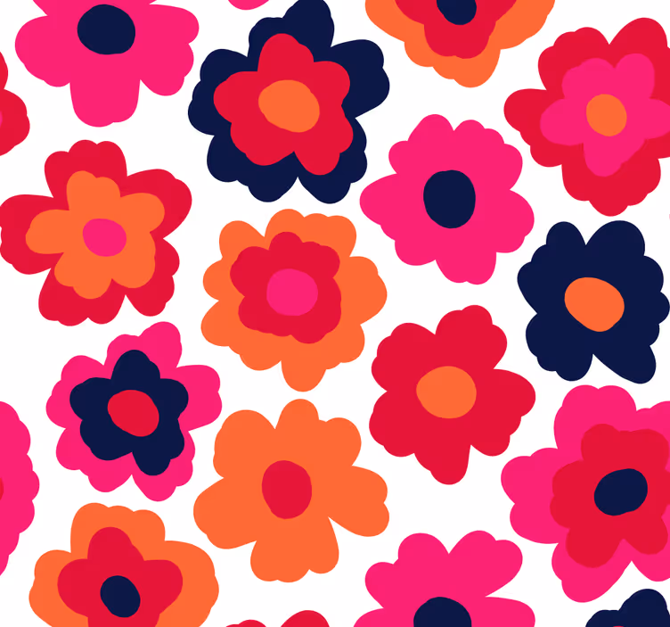 Red poppy flowers wallpaper - TenStickers