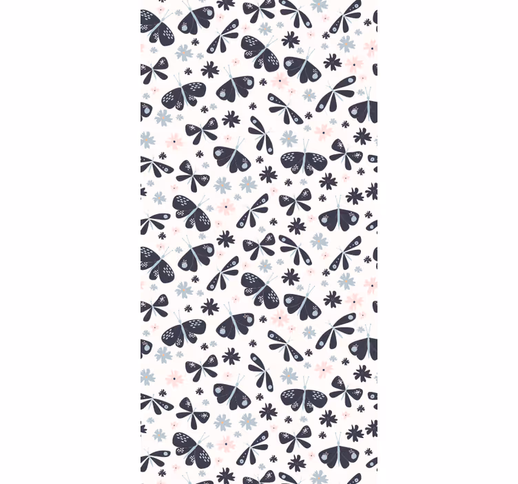 Floral bow patterns butterflies wallpaper - TenStickers