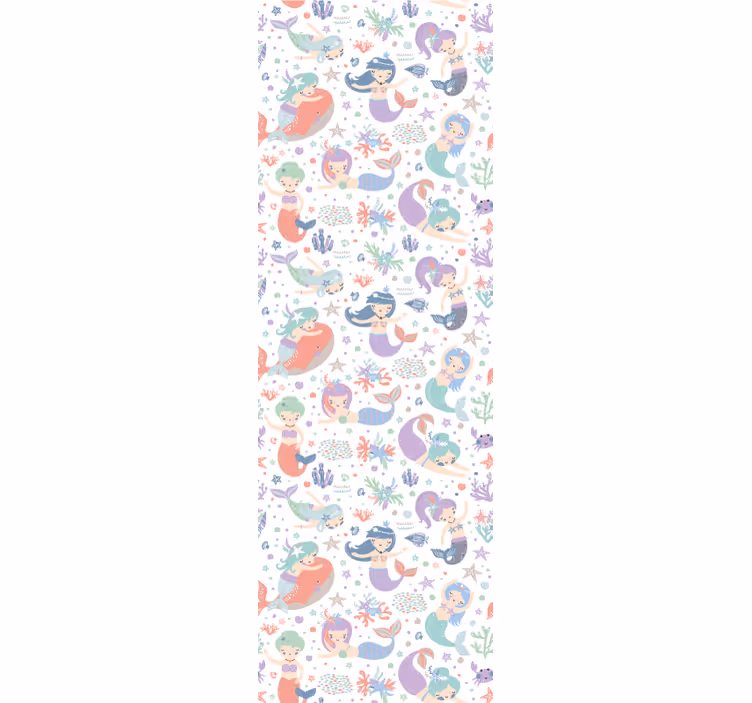 Mermaid Underwater Scene animals wallpaper - TenStickers