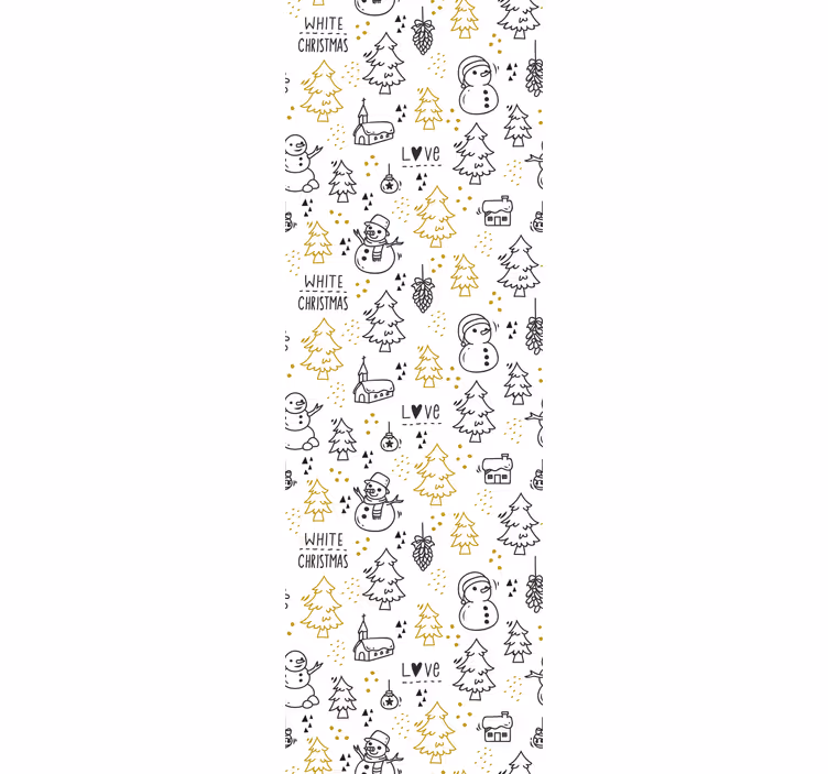Festive Winter Scene holiday christmas wallpaper - TenStickers