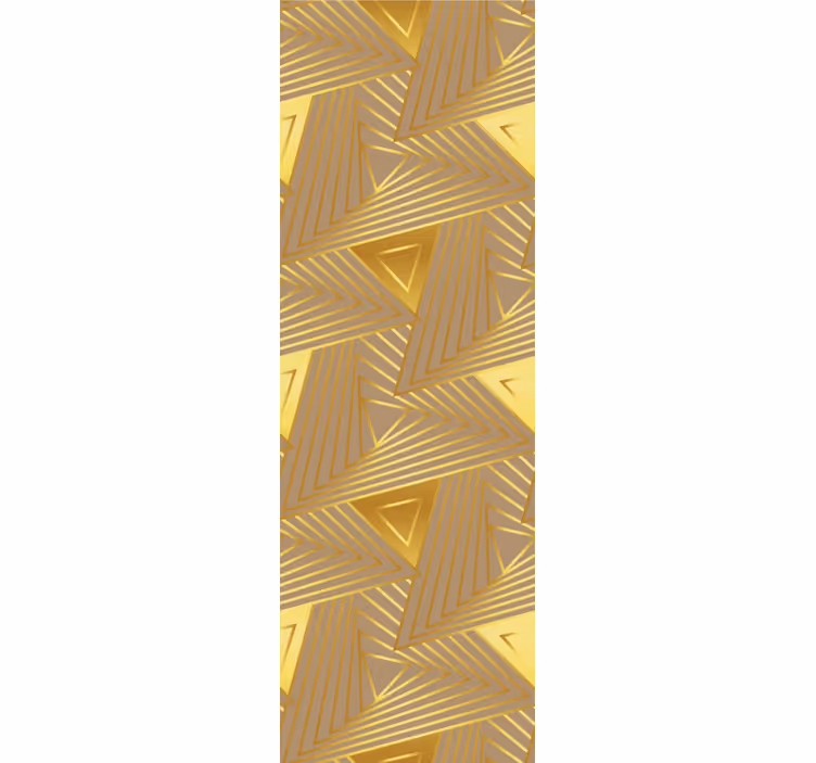 Golden pattern motif triangles wallpaper - TenStickers