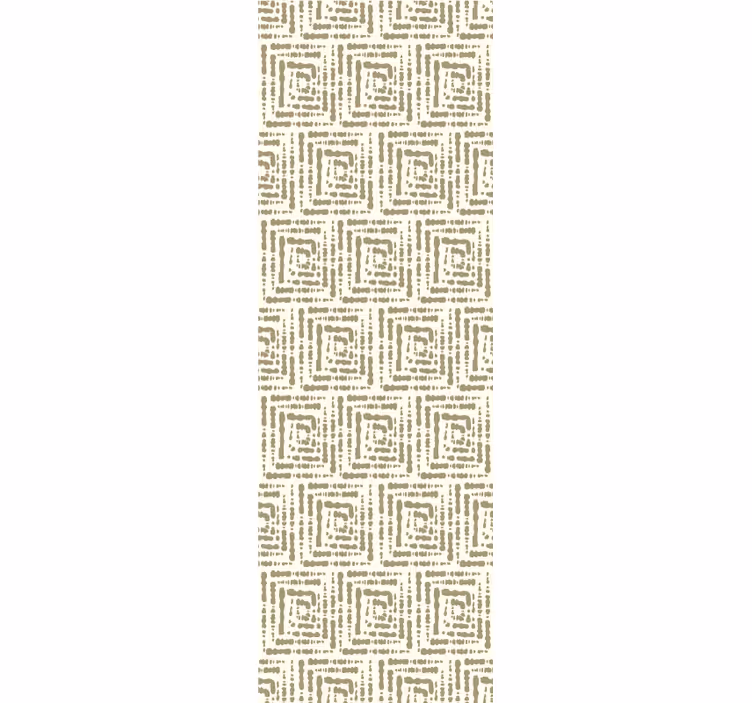 Beige square motif entrance wallpaper - TenStickers