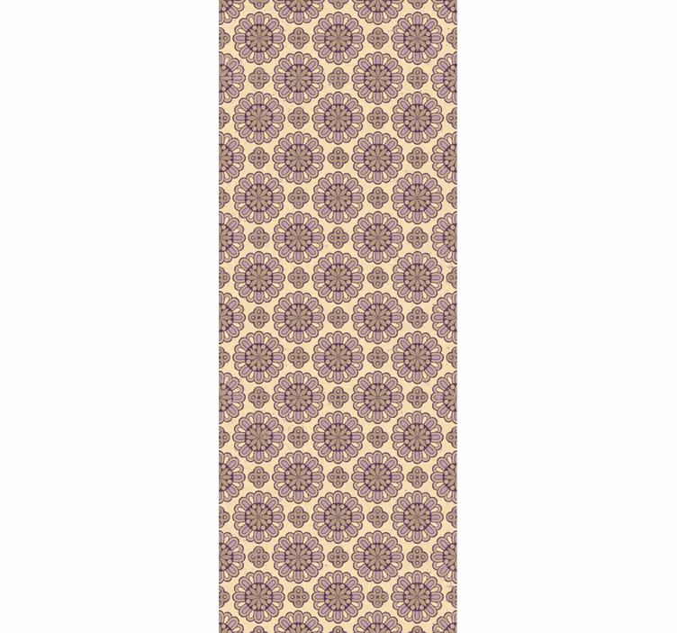 Ornate beige pattern floral wallpaper - TenStickers