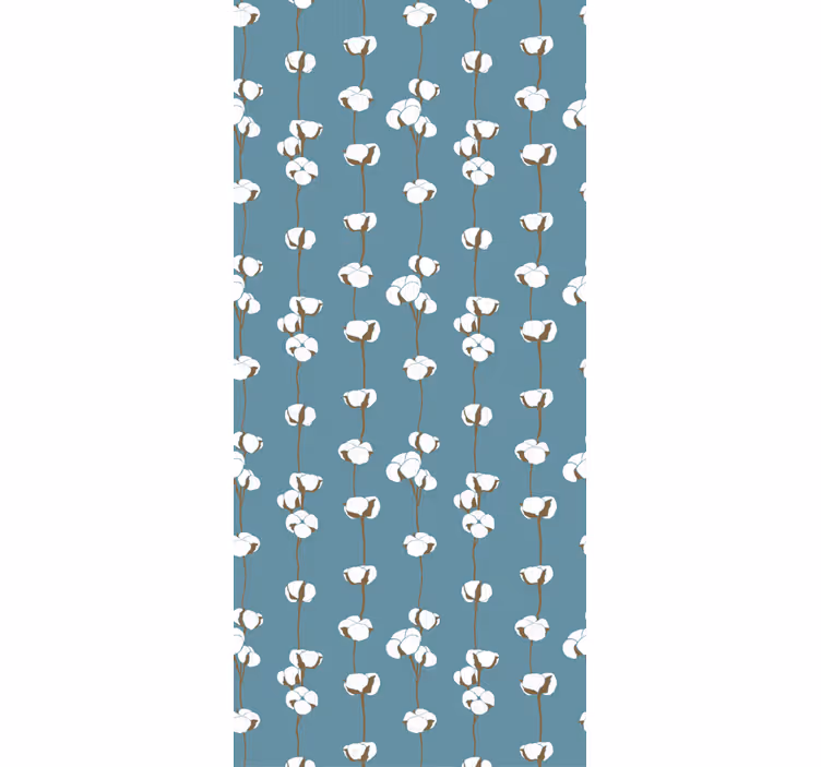 Dainty white pattern flowers wallpaper - TenStickers